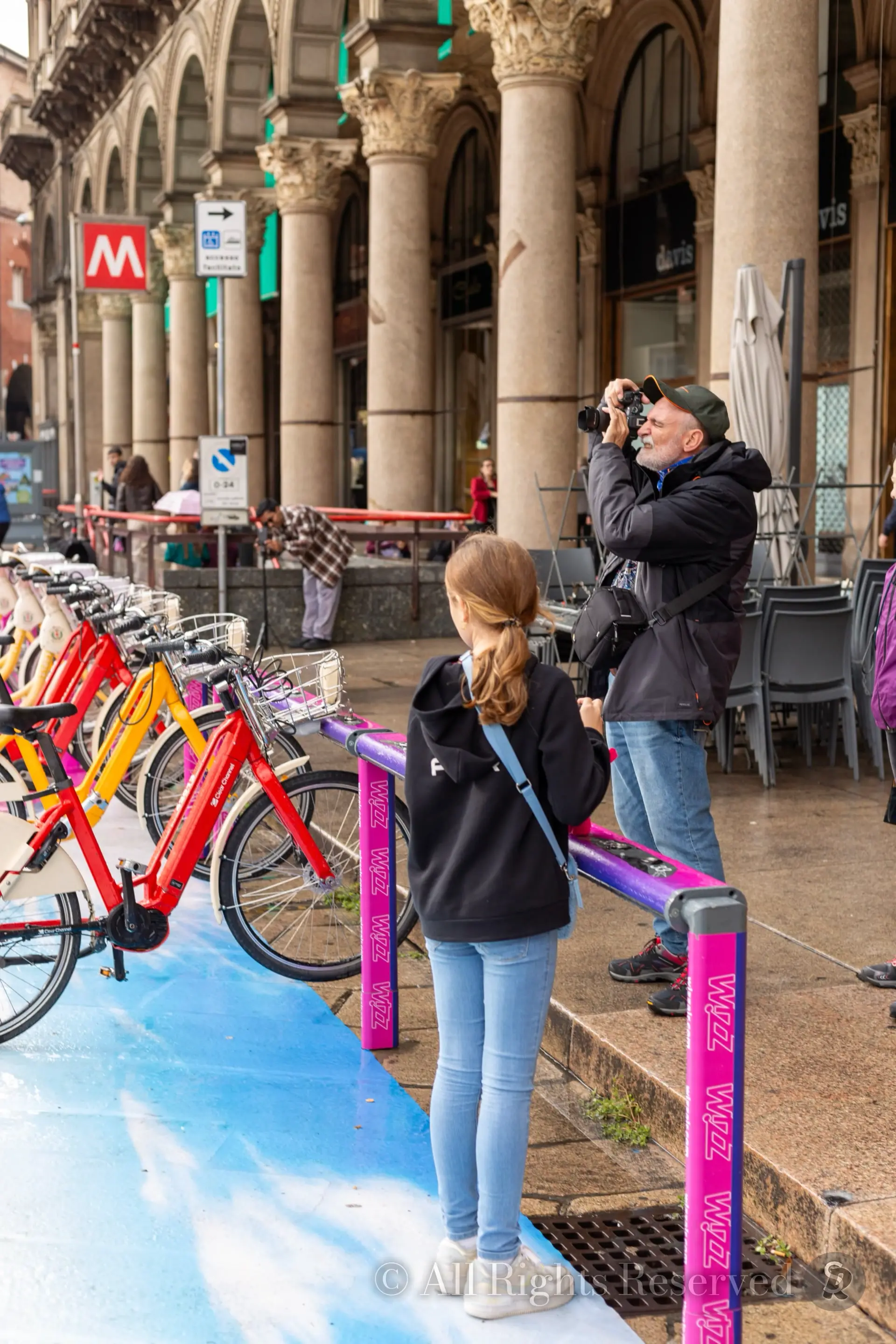 Milan, Italy. Bicycle in Piazza del Duomo