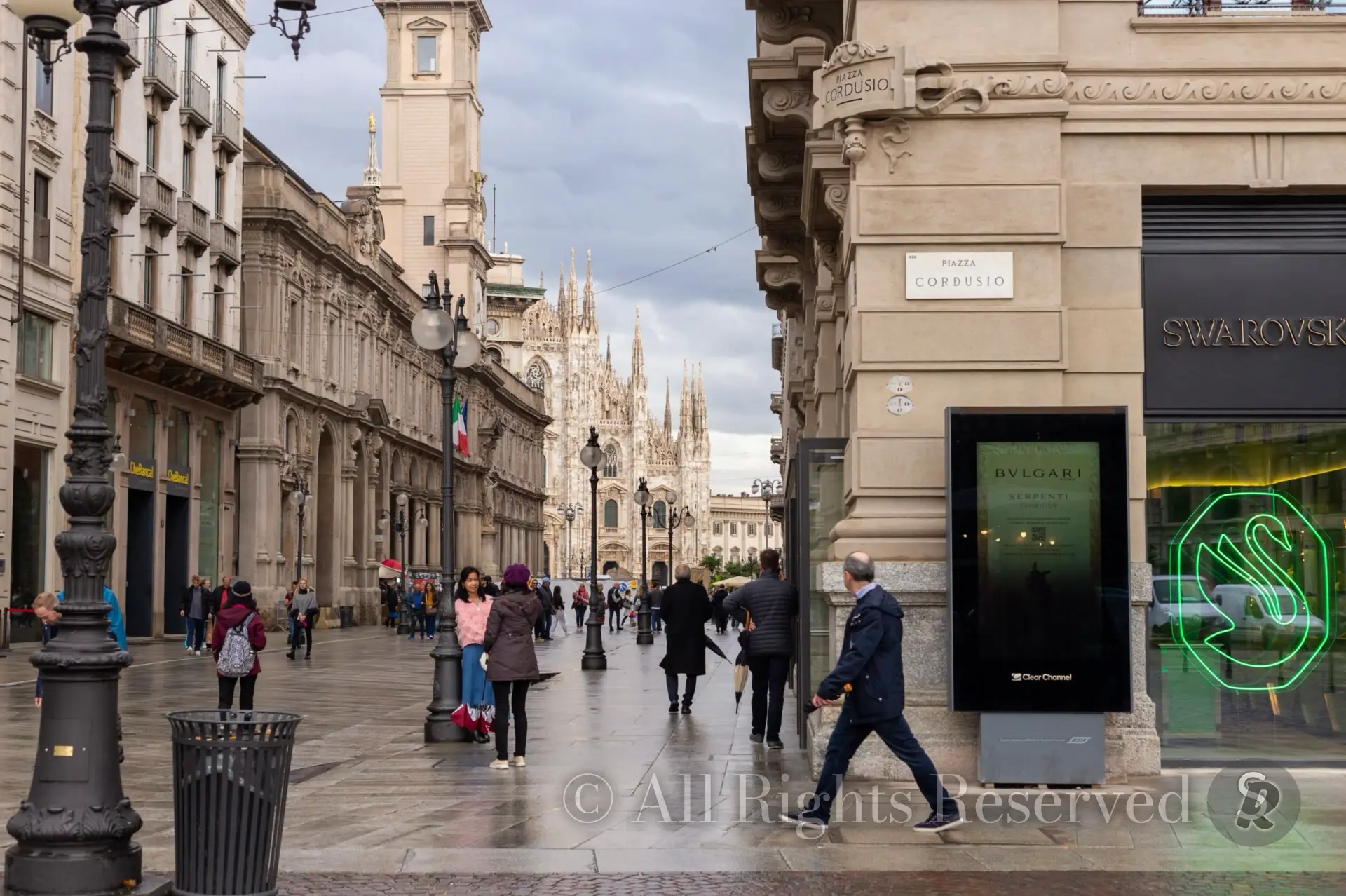 Milan, Italy. Scorcio del Duomo